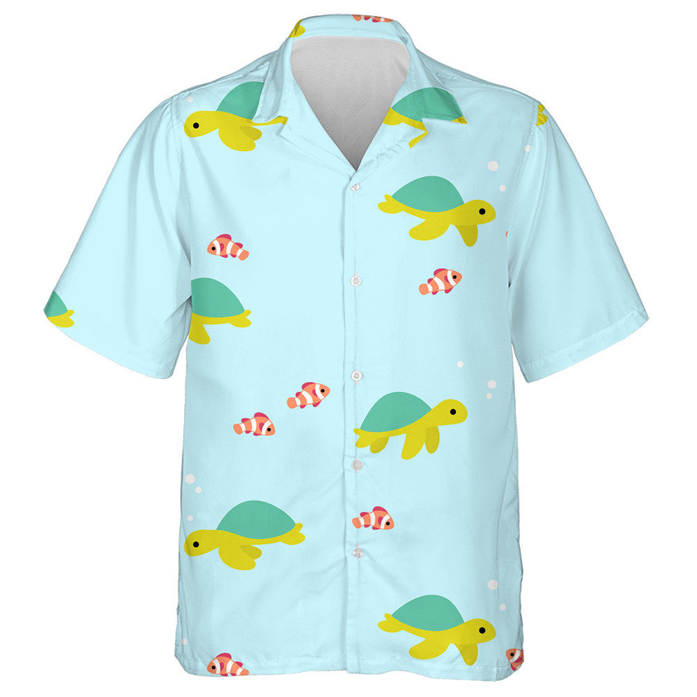 Simple With Funny Turtles Dogs And Birds Hawaiian Shirt, Hawaiian Shirt Gift, Christmas Gift