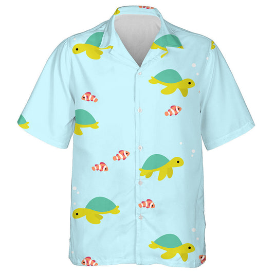 Simple With Funny Turtles Dogs And Birds Hawaiian Shirt, Hawaiian Shirt Gift, Christmas Gift