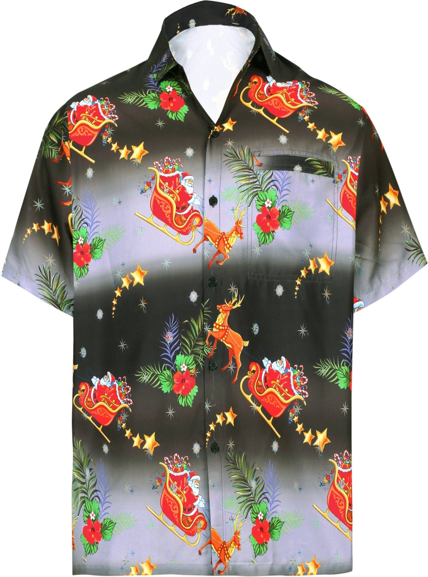 Meaningful Winter Time With Santa Design Hawaiian Shirt,Hawaiian Shirt Gift, Christmas Gift