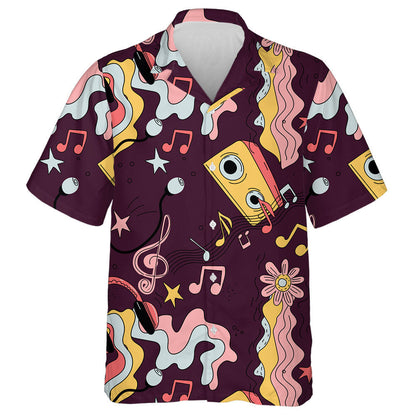 Bláth Indiach Hippie Paisley Agus Súil ar Chúlra Bándearg Léine Haváís, Bronntanas Léine Haváís, Bronntanas Nollag