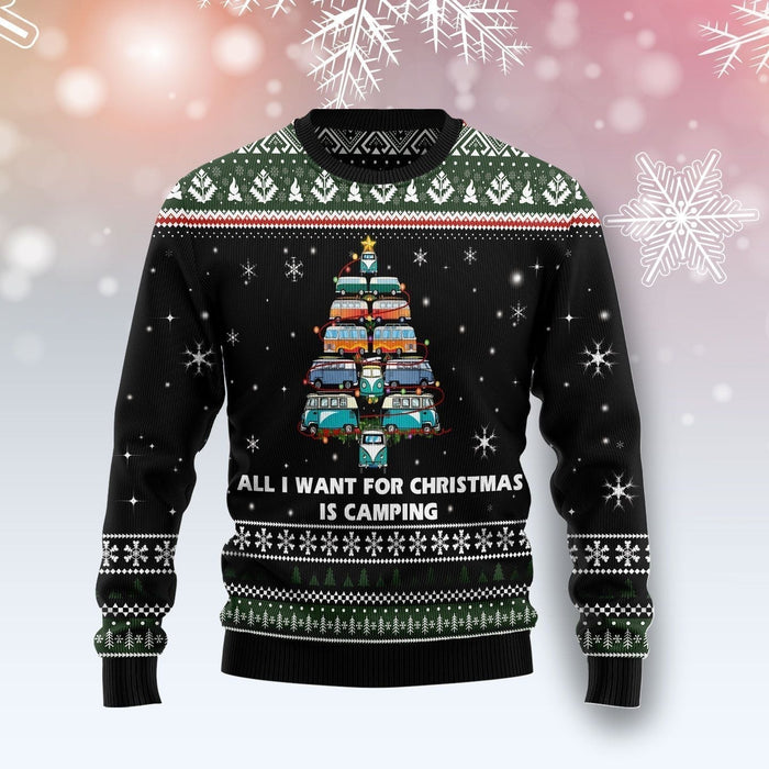 All I Want For Christmas Is Camping Ugly Christmas Sweater, Christmas Ugly Sweater,Christmas Gift,Gift Christmas 2022
