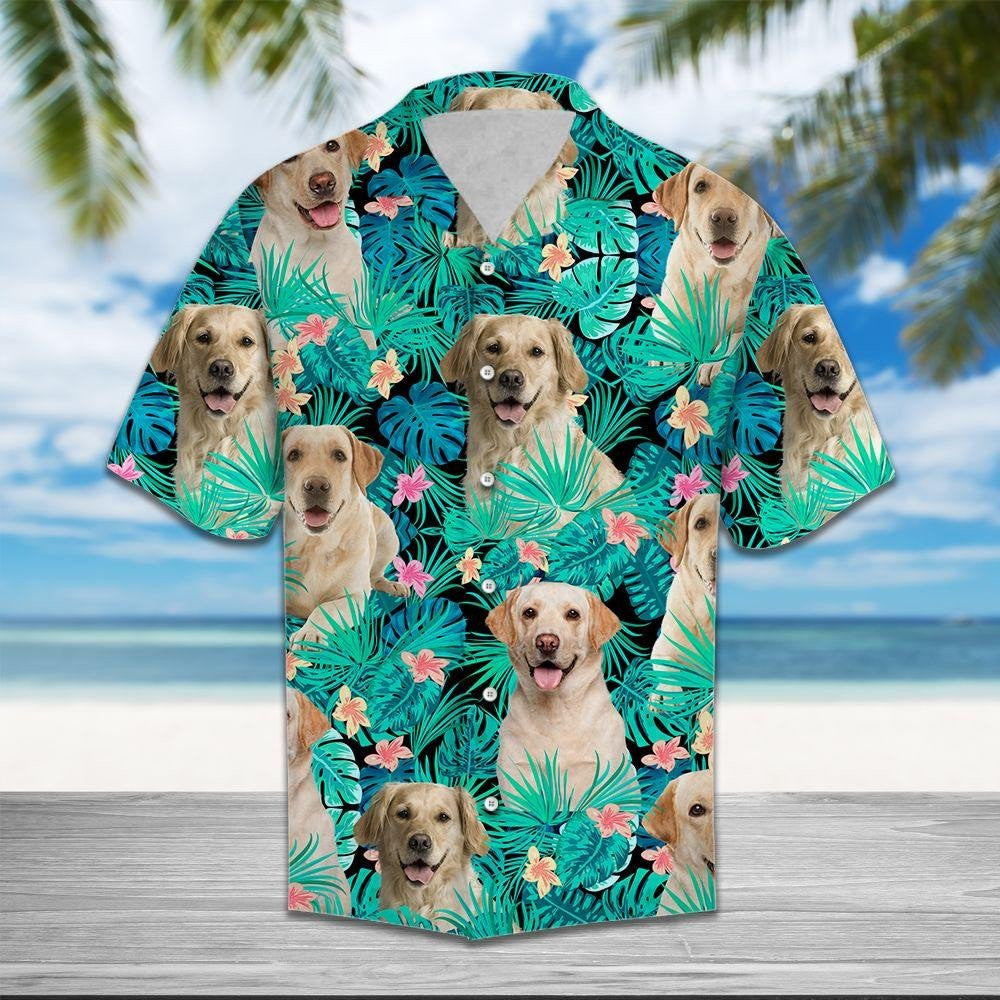 Into Labrador Retriever Tropical Jungle Design Hawaiian Shirt, Hawaiian For Gift