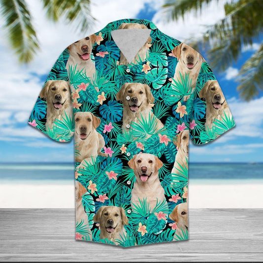 Into Labrador Retriever Tropical Jungle Design Hawaiian Shirt, Hawaiian For Gift