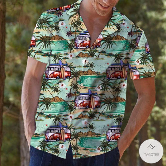 Caravan Beach Camping Hawaiian Shirt_Hawaiian Shirt Gift, Christmas Gift