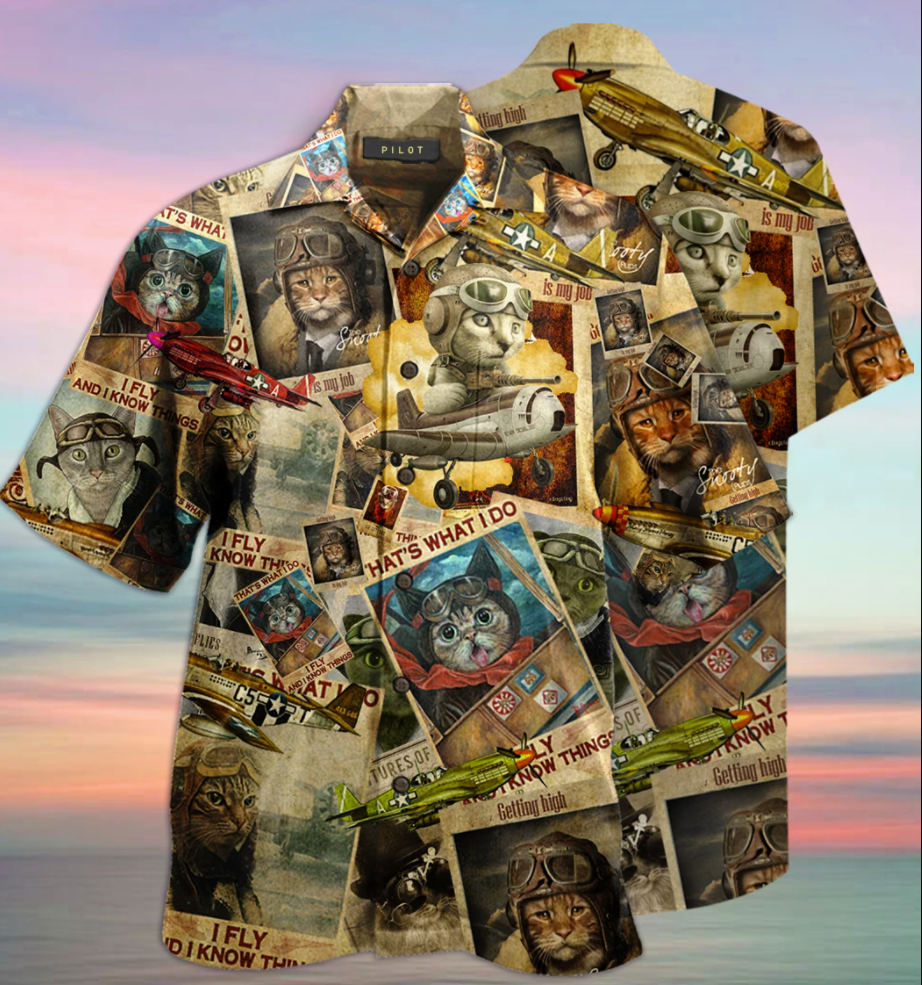 Cats Pilot Hawaiian Shirt â€“ Dnstyles, Hwaiian For Gift