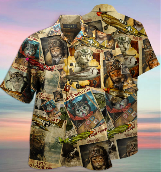 Cats Pilot Hawaiian Shirt â€“ Dnstyles, Hwaiian For Gift