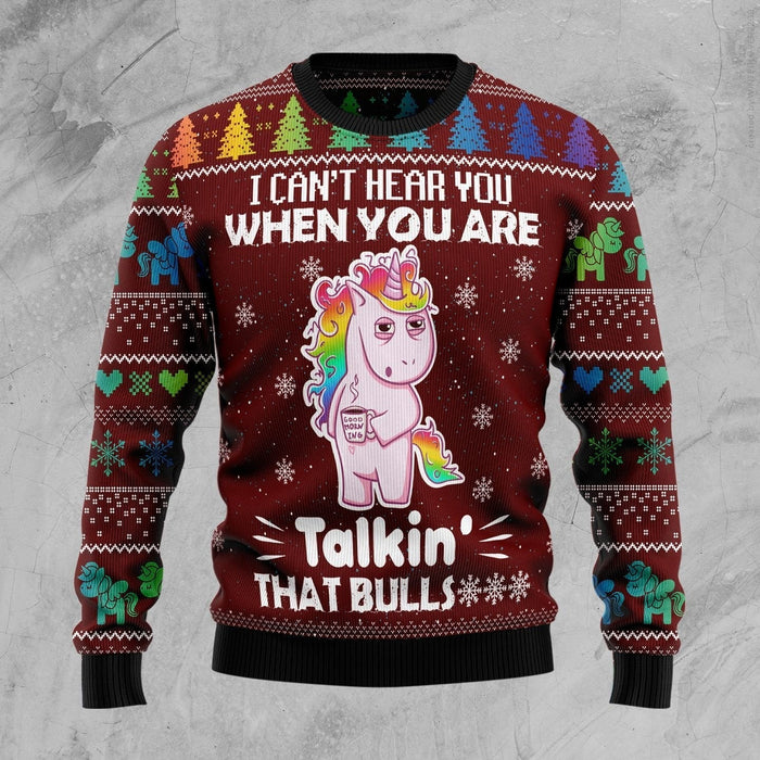 Can‘t Hear You Unicorn Ugly Christmas Sweater,Christmas Gift,Gift Christmas 2022