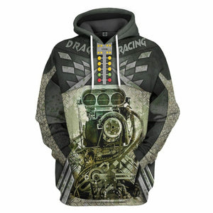 3D Drag Racing Tshirt Hoodie Apparel