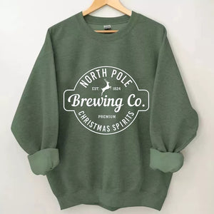 North Pole Brewing Co Sweatshirt, Christmas Shirt, Christmas Sweatshirt Cute, Christmas Winter Sweatshirt