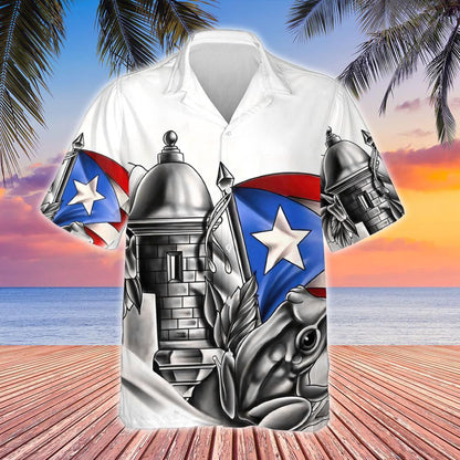 Puerto Rican Love Freedom Design Hawaiian Shirt,Hawaiian Shirt Gift, Christmas Gift