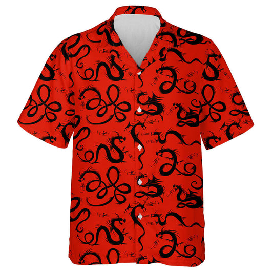 Scáthchruth Tatú Dubh Dragon na hÁise Léine Seanré Haváí Stíl, Bronntanas Léine Haváís, Bronntanas Nollag