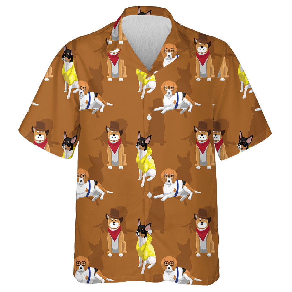Beagle Dog Cowboy Clothes Background Hawaiian Shirt, Hawaiian For Gift