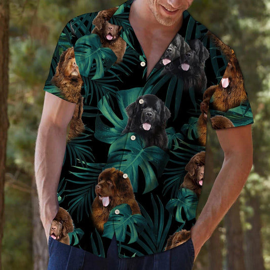 Madra Dubh Thalamh an Éisc Jungle Meascán Trópaiceach Léine Haváís Stíl Seanré, Bronntanas Léine Haváís, Bronntanas Nollag