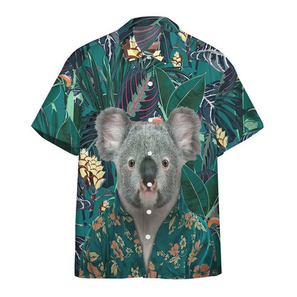 Cute Koala Seamless Background Design Hawaiian Shirt,Hawaiian Shirt Gift, Christmas Gift