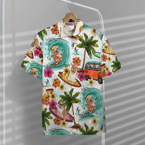 Cute Bulldog Enjoy The Summer Trip Hawaiian Shirt,Hawaiian Shirt Gift, Christmas Gift