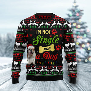 I’m Not Single I Have A Bulldog Ugly Christmas Sweater,Christmas Ugly Sweater,Christmas Gift,Gift Christmas 2022