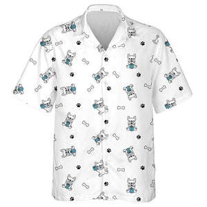 Birthday Gift Box Christmas French Bulldog Hawaiian Shirt, Hawaiian Shirt Gift, Christmas Gift.