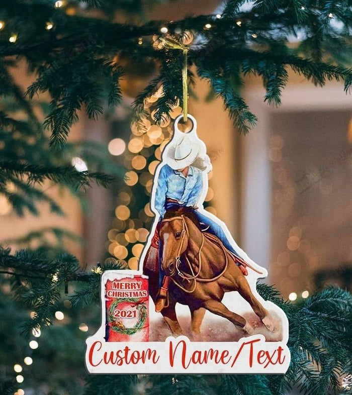 Barrel Racing Personalized Ornament Custom, Christmas Ornament Gift, Christmas Gift, Christmas Decoration