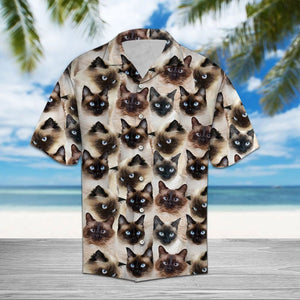 Why So Serious Balinese Awesome Cat Face Hawaiian Shirt, Hawaiian Shirt Gift, Christmas Gift