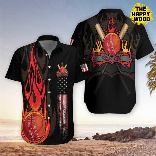 Cricket Flame Hawaiian Hawaii Shirt, Hwaiian For Gift