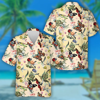 Téama Samhradh Le Féileacáin Lámh-tharraingthe Agus Bláthanna Léine Haváís, Bronntanas Léine Haváíais, Bronntanas Nollag