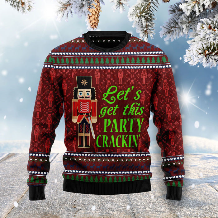 Lets Get This Party Crackin Nut Cracker Ugly Christmas Sweater,Christmas Ugly Sweater,Christmas Gift,Gift Christmas 2022