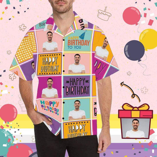 Grianghraf Saincheaptha Breithlá Sona na bhFear Priontáil Léine Haváís, Bronntanas Léine Haváís, Bronntanas Nollag