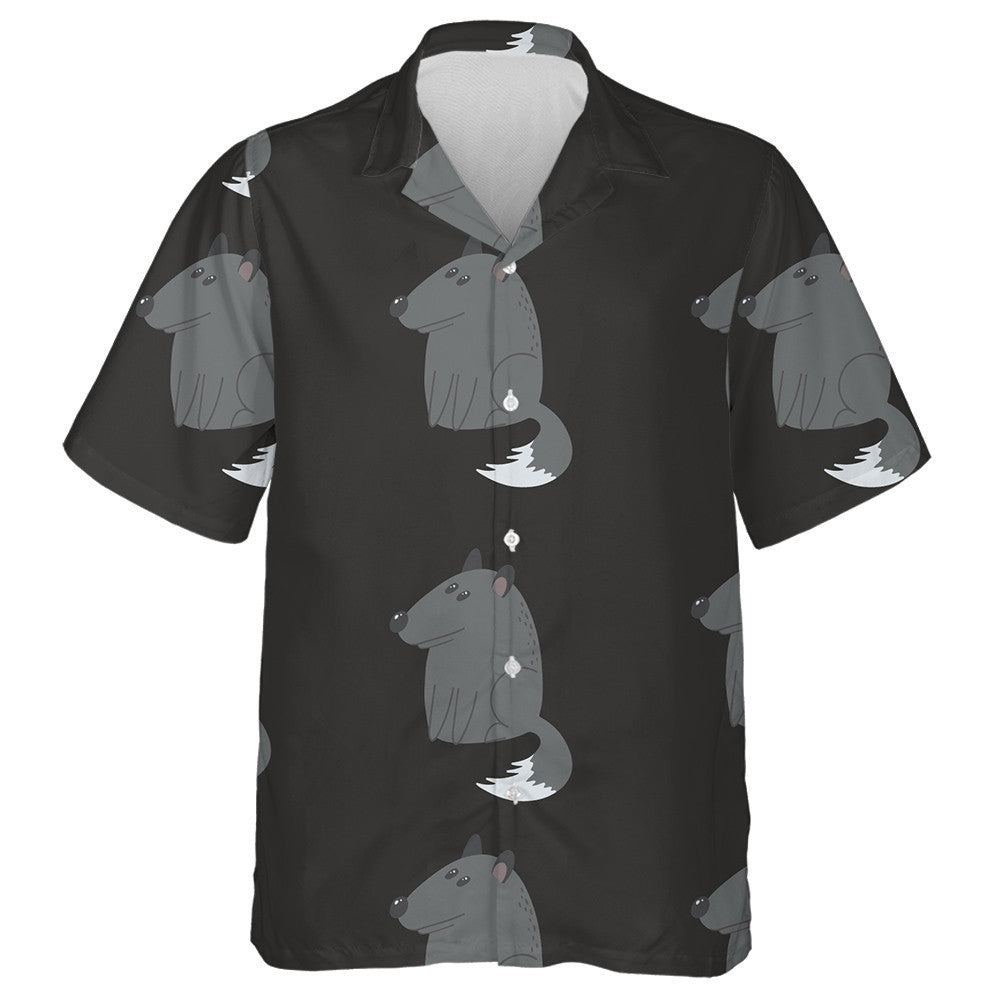 Mystic Wolf On A Black Background Hawaiian Shirt,Hawaiian Shirt Gift, Christmas Gift