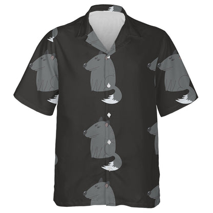 Mystic Wolf On A Black Background Hawaiian Shirt,Hawaiian Shirt Gift, Christmas Gift