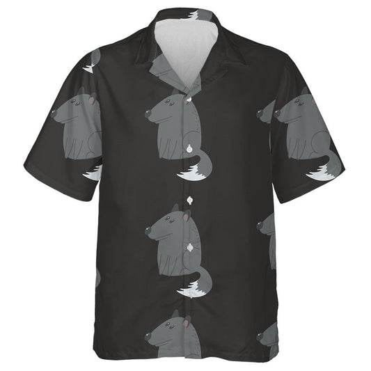 Mystic Wolf On A Black Background Hawaiian Shirt,Hawaiian Shirt Gift, Christmas Gift