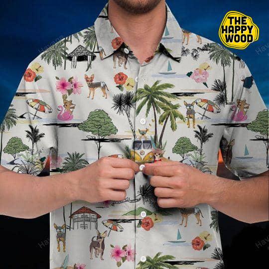 Léine Haváíais Chihuahua Léine Haváíais Haváí Trá Retro, Bronntanais Léine Haváís, Bronntanas Nollag