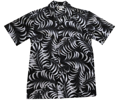 Ferns And Monstera Black Hawaiian Shirt_Hawaiian Shirt Gift, Christmas Gift