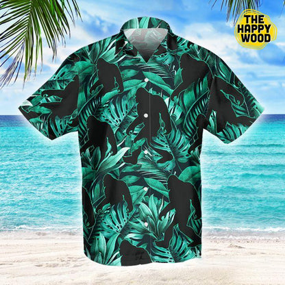 Bigfoot Tropical Hawaiian Hawaii Shirt,Hawaiian Shirt Gift, Christmas Gift