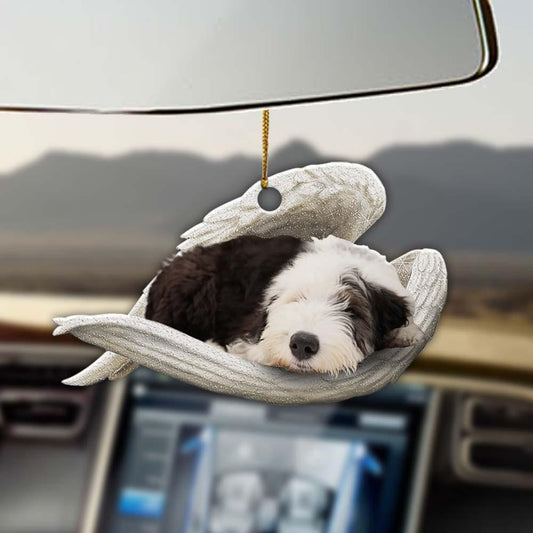Old English Sheepdog Sleeping Angel Old English Sheepdog Lovers Dog Moms Ornament,Christmas Gift,Christmas Decoration