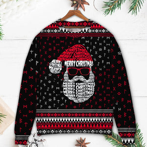 Christmas Santa Claus Retro Viking Pattern Ugly Christmas Sweater, Christmas Gift, Gift Christmas 2024