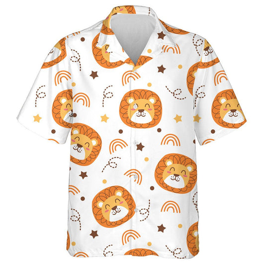 Happy Lion Head With Star And Rainbow Hawaiian Shirt, Hawaiian Shirt Gift, Christmas Gift