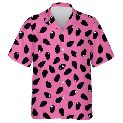 Black And Pink Sunflower Seeds Illustration Pattern Hawaiian Shirt, Hawaiian Shirt Gift, Christmas Gift