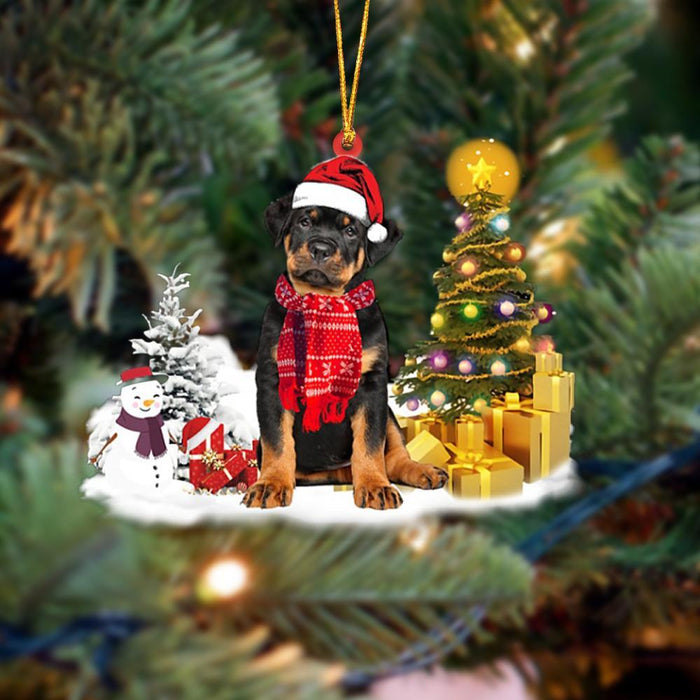 Ornament- Rottweiler Christmas Ornament Dog Ornament, Car Ornament, Pet Love Gift, Christmas Ornament, Christmas Gift