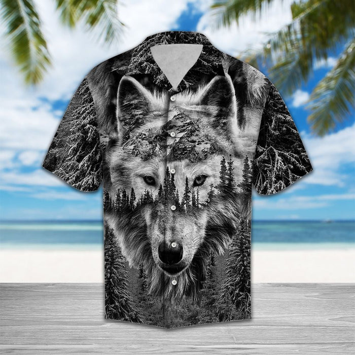 Abandoned Land Inside Wild Wolf Hawaiian Shirt, Hawaiian Shirt Gift, Christmas Gift