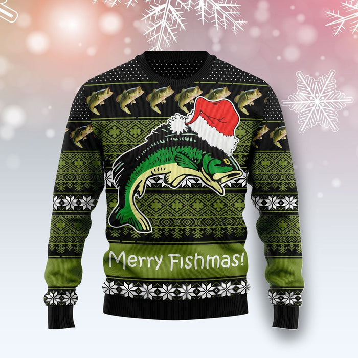 Fishing Merry Fishmas Ugly Christmas Sweater, Christmas Gift, Gift Christmas 2024