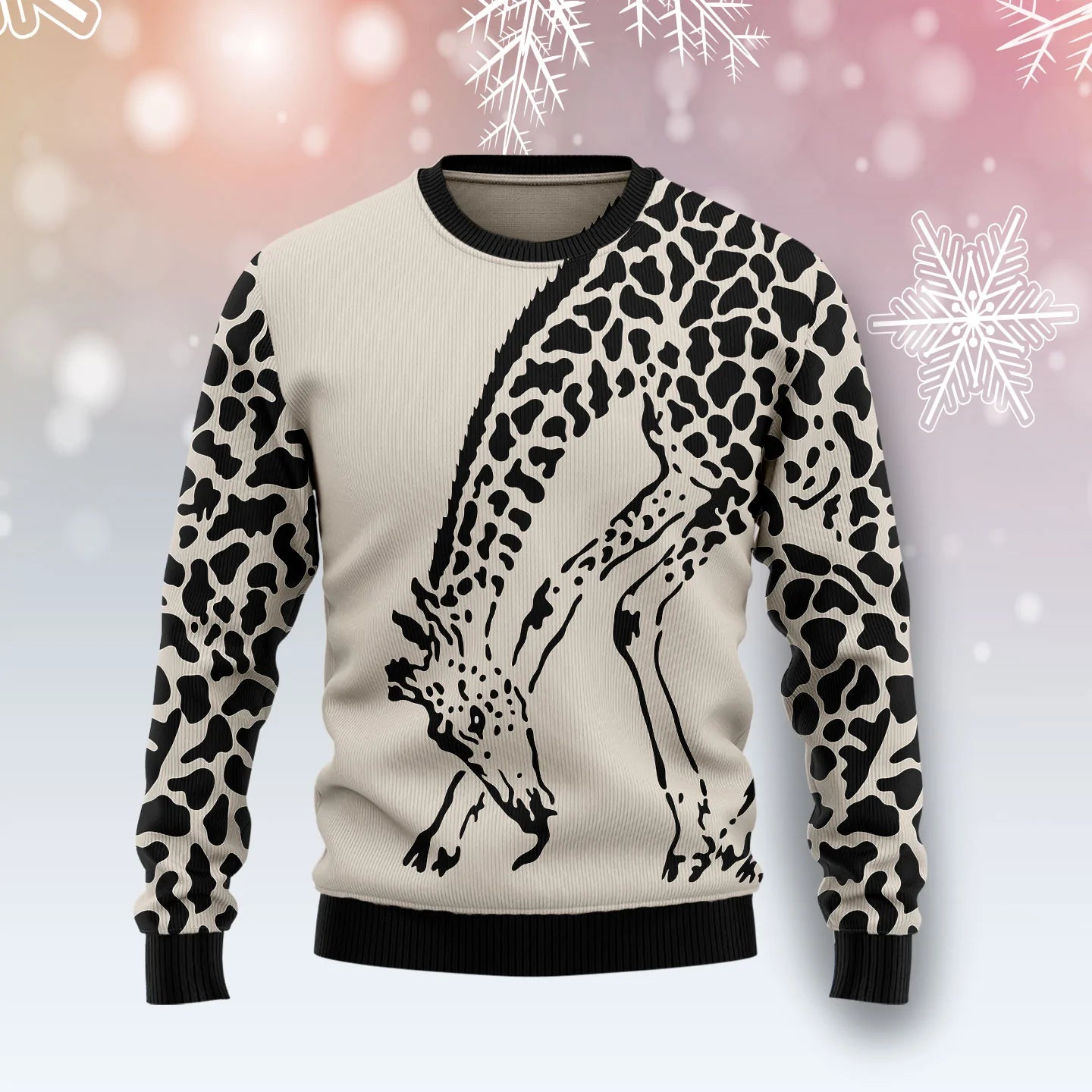 Giraffe Pattern Ugly Christmas Sweater,Christmas Ugly Sweater,Christmas Gift,Gift Christmas 2024