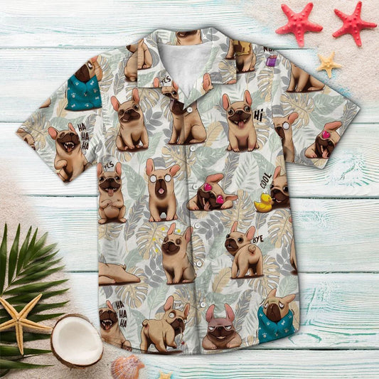 Cartoon Fraincis Bulldog Saol Nuair Abhaile Aonair Patrún Léine Haváís, Bronntanas Léine Haváís, Bronntanas Nollag