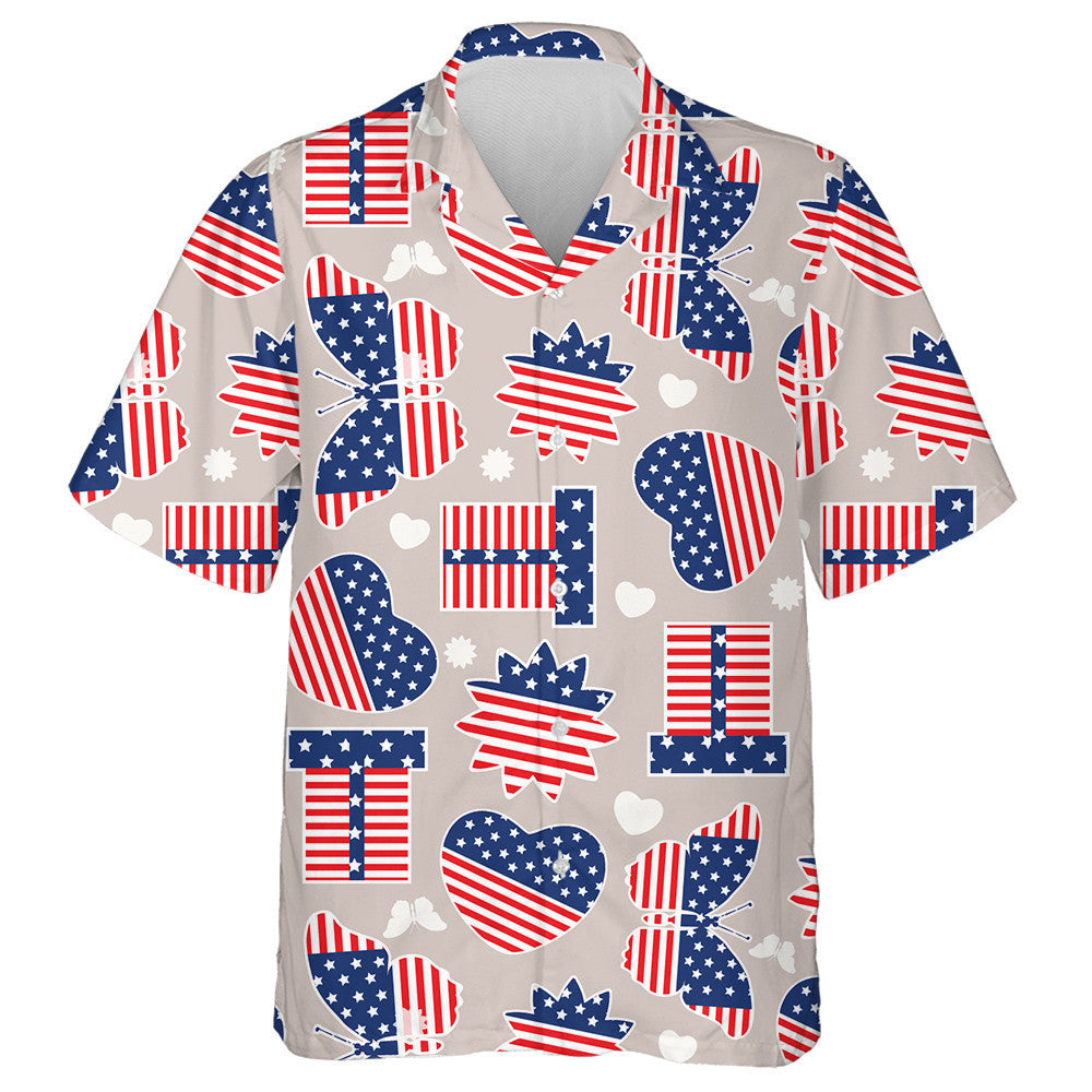 Bronntanas Féileacán Agus Siombail Croí Monacrómach Bratach Amracach Léine haváí, Bronntanas Léine haváí, Bronntanas Nollag