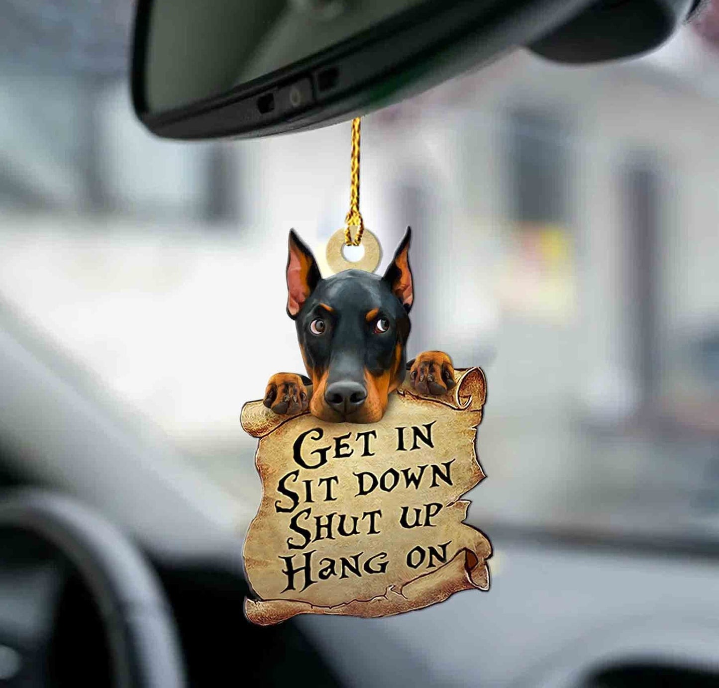 Dobermann Pinscher Get In Dobermann Pinscher Lover Dog Moms Two Sided Ornament,Christmas Gift,Christmas Decoration