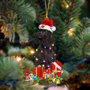 BLACK Miniature Poodle-Dog Be Christmas Tree Hanging Christmas Plastic Hanging Ornament, Christmas Ornament Gift, Christmas Gift, Christmas Decoration