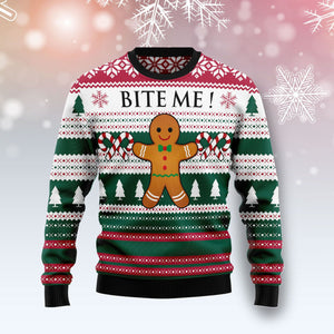 Christmas Cookies Bite Me Ugly Christmas Sweater, Christmas Ugly Sweater, Christmas Gift, Gift Christmas 2024