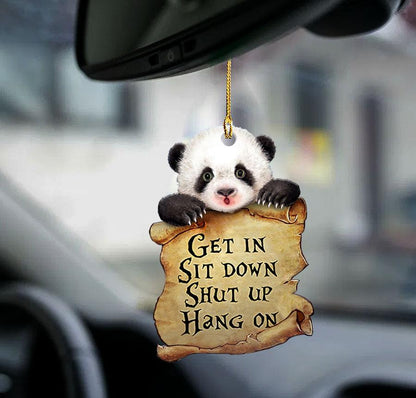 Funny Panda Acrylic ornament For Car, Christmas Decoration