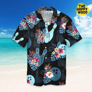 Bowling Tropical Hawaiian Hawaii Shirt,Hawaiian Shirt Gift, Christmas Gift