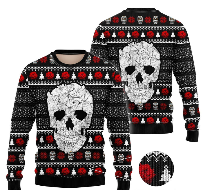 Cat Skull Ugly Christmas Sweater,Christmas Gift,Gift Christmas 2022