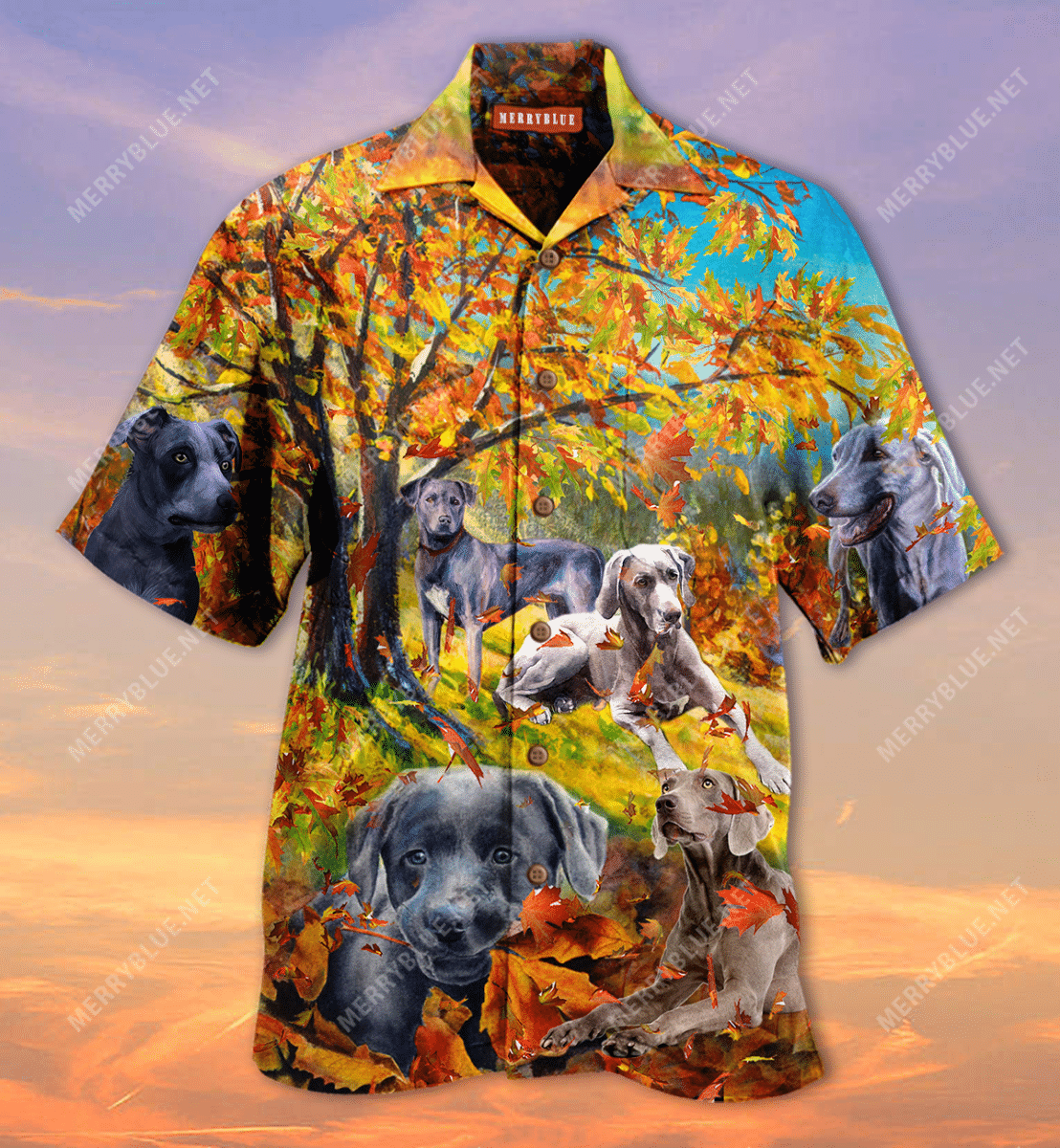 Blue Lacy Loves Oak Tree Hawaiian Aloha Shirt Hawaiian Shorts Beach Short Sleeve,Hawaiian Shirt Gift, Christmas Gift